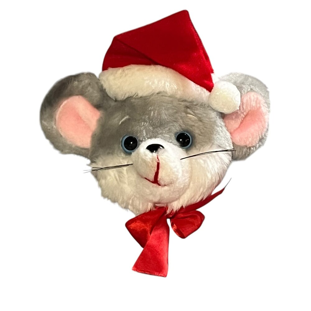 VTG 1986 House of Lloyd Holiday Mouse Christmas Door Knob Cover Decor Taiwan 80s